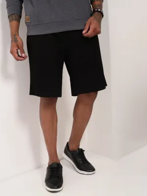 Men Black Relaxed Fit Shorts