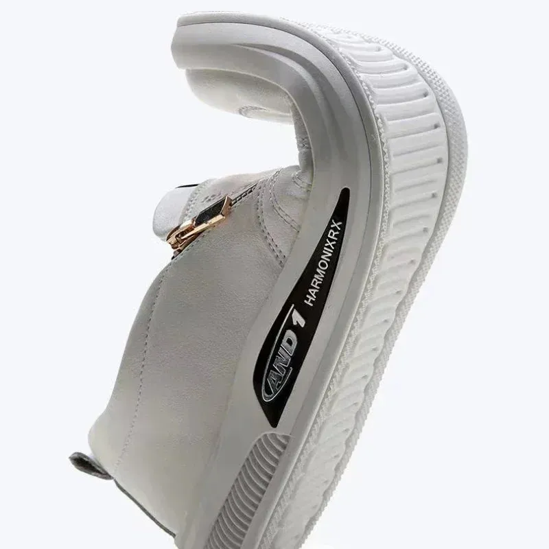 Men's Casual Leather Shoes Zip Loafers Luxury Brand Sneakers for Men Comfortable Business Casual Moccasins Outdoor Driving Shoes