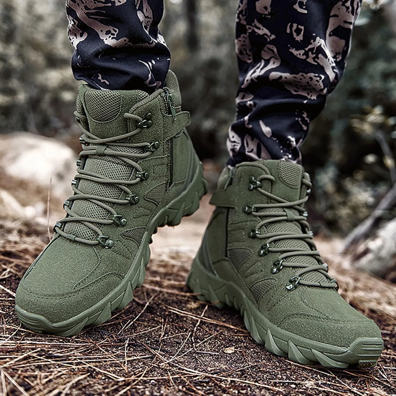 Mens Snow Boots Fully Fur Lined Winter Boots Lace Up Water Resistant Anti Slip Outdoor Lightweight Casual Climbing Shoes Hiking Shoes Work Trekking Boot