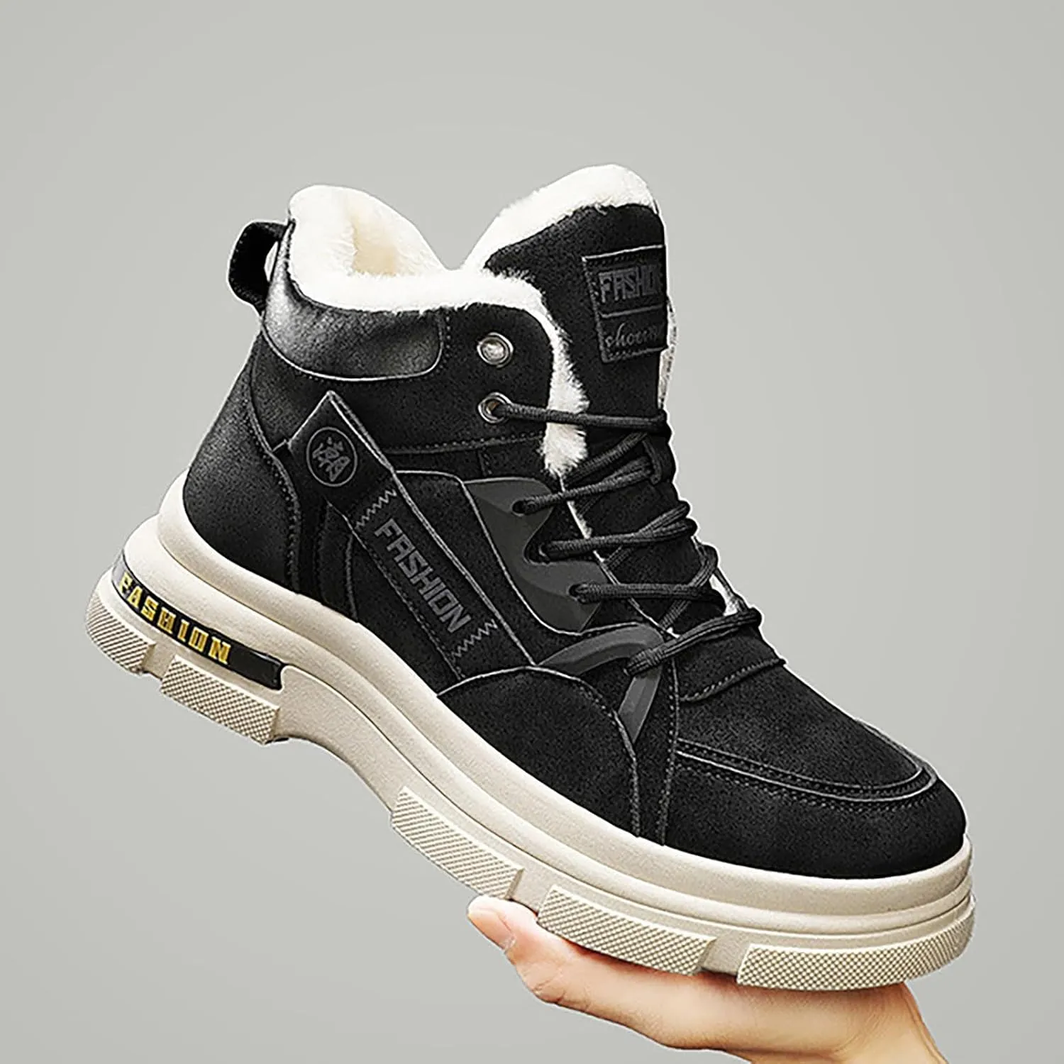 Men's Work Boots Slip On Hiking Sneakers Women's Slip On Warm Womens Working Shoes Waterproof Non Slip Shoes Food Service Waterproof Hike Grounded Footwear