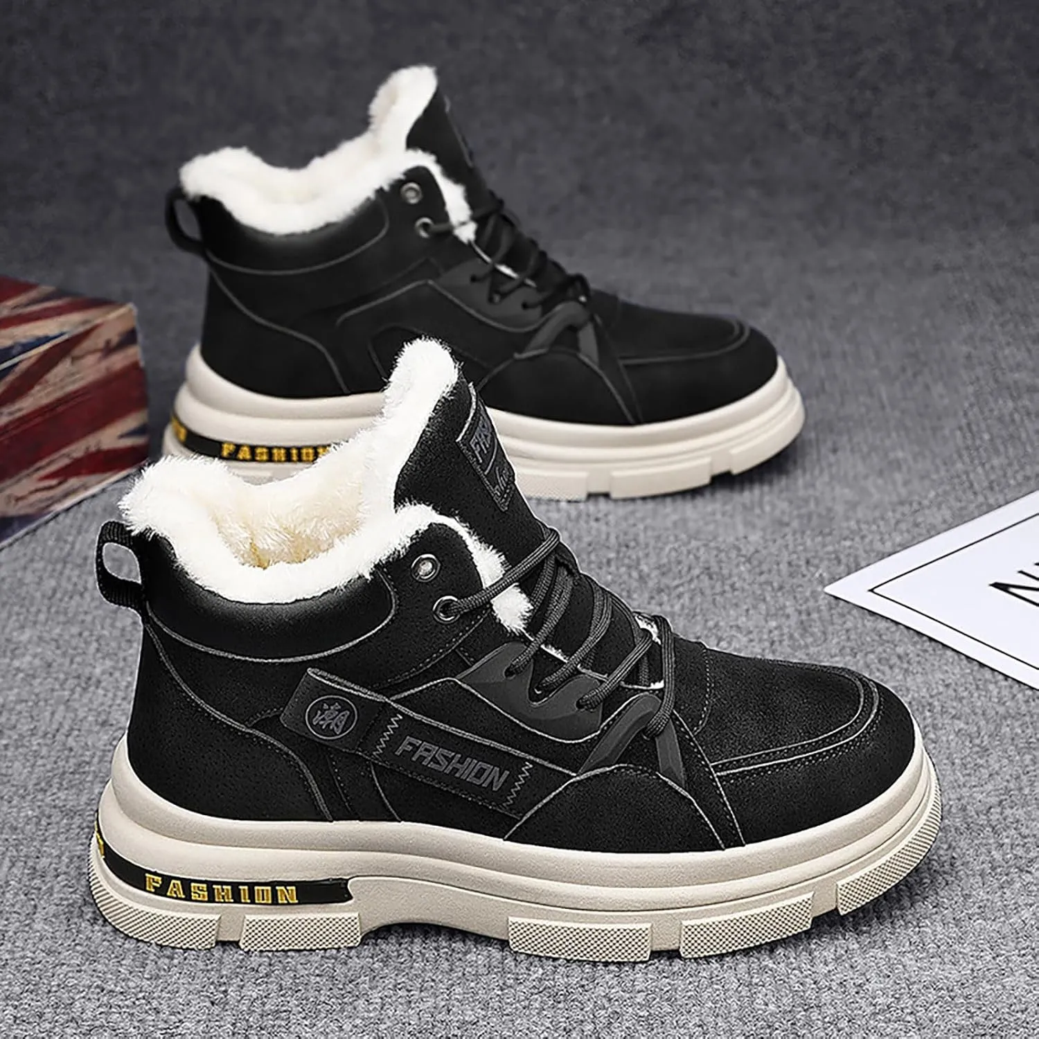 Men's Work Boots Slip On Hiking Sneakers Women's Slip On Warm Womens Working Shoes Waterproof Non Slip Shoes Food Service Waterproof Hike Grounded Footwear