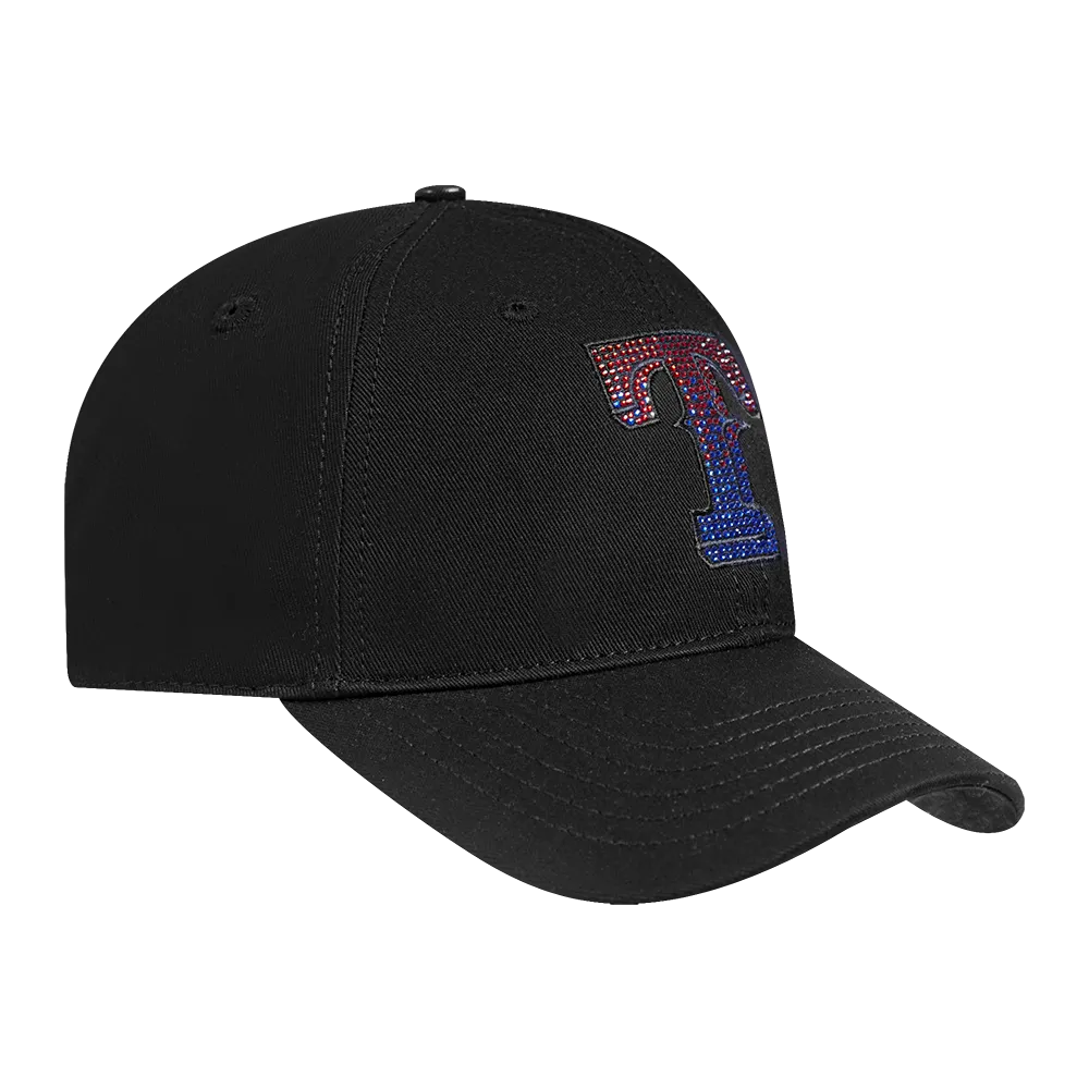 MLB TEXAS RANGERS JEWELS WOMEN'S DAD HAT (BLACK)