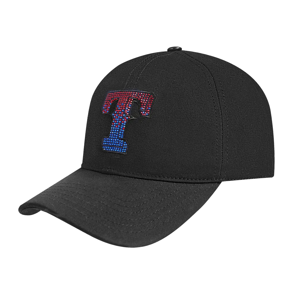 MLB TEXAS RANGERS JEWELS WOMEN'S DAD HAT (BLACK)