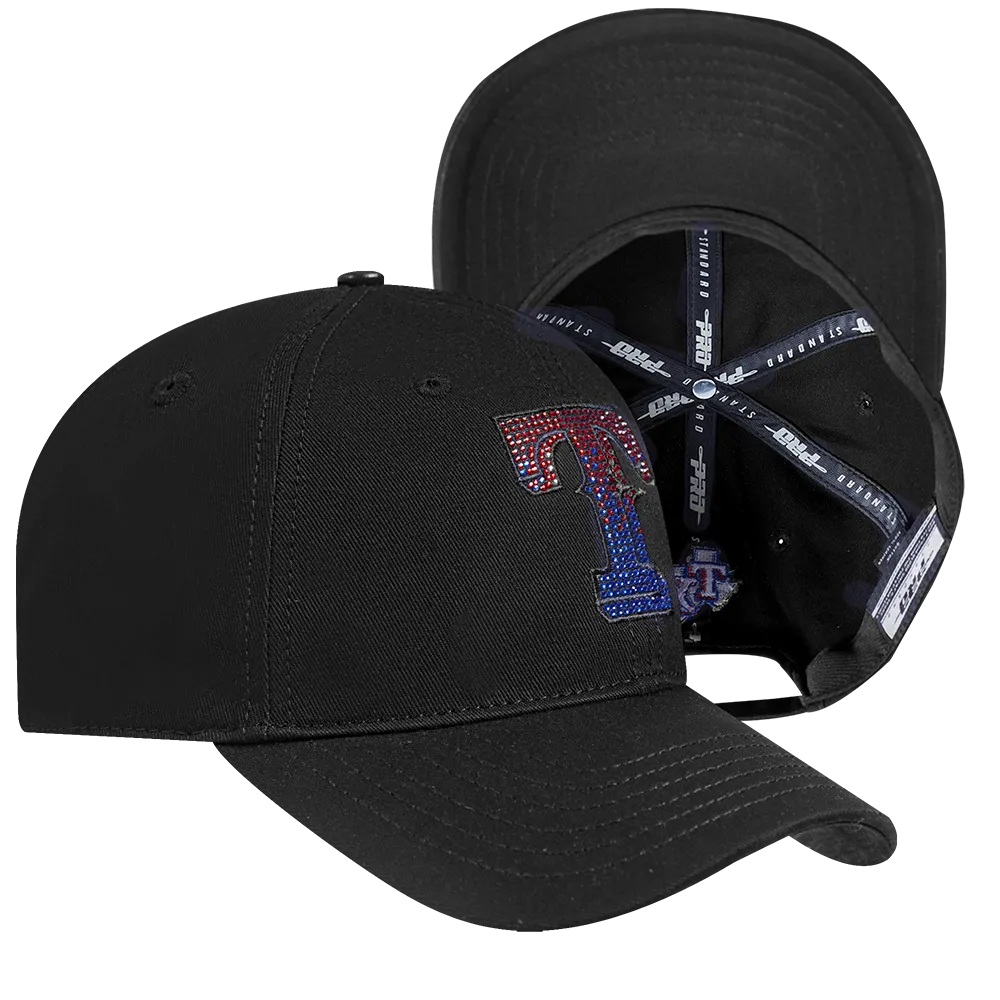 MLB TEXAS RANGERS JEWELS WOMEN'S DAD HAT (BLACK)