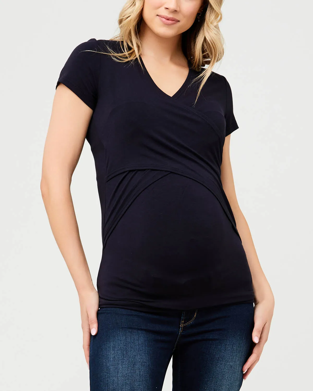New Navy Embrace' Short Sleeve Nursing Tee