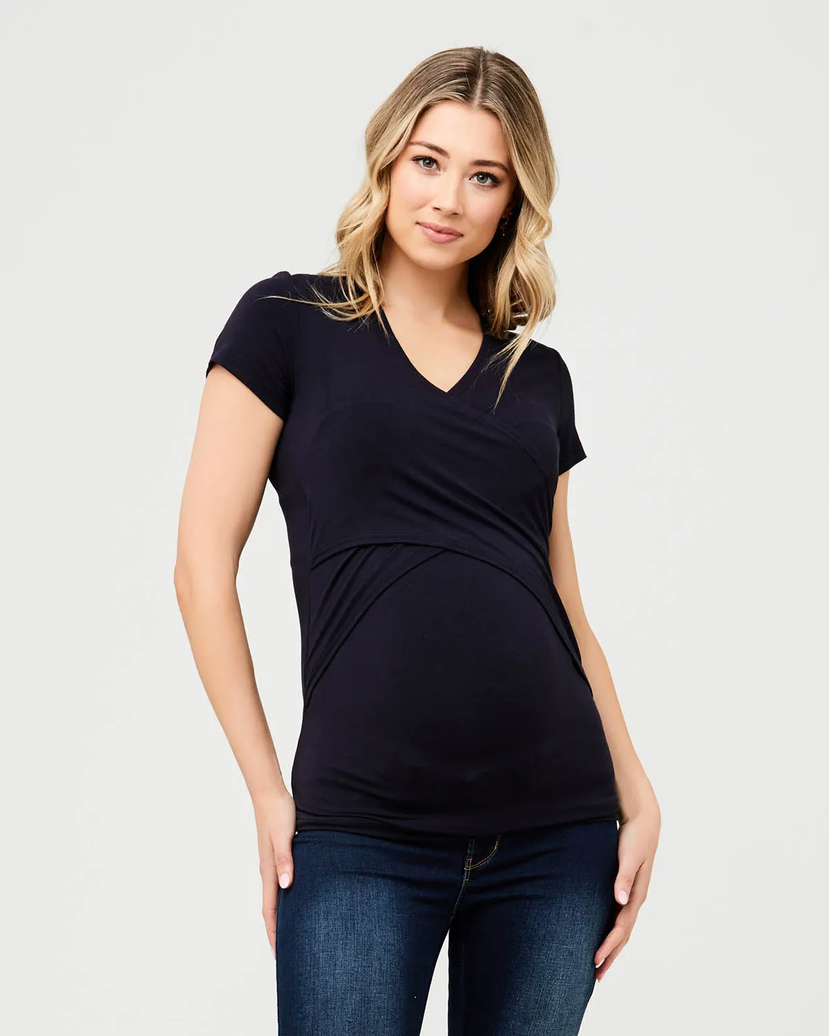 New Navy Embrace' Short Sleeve Nursing Tee