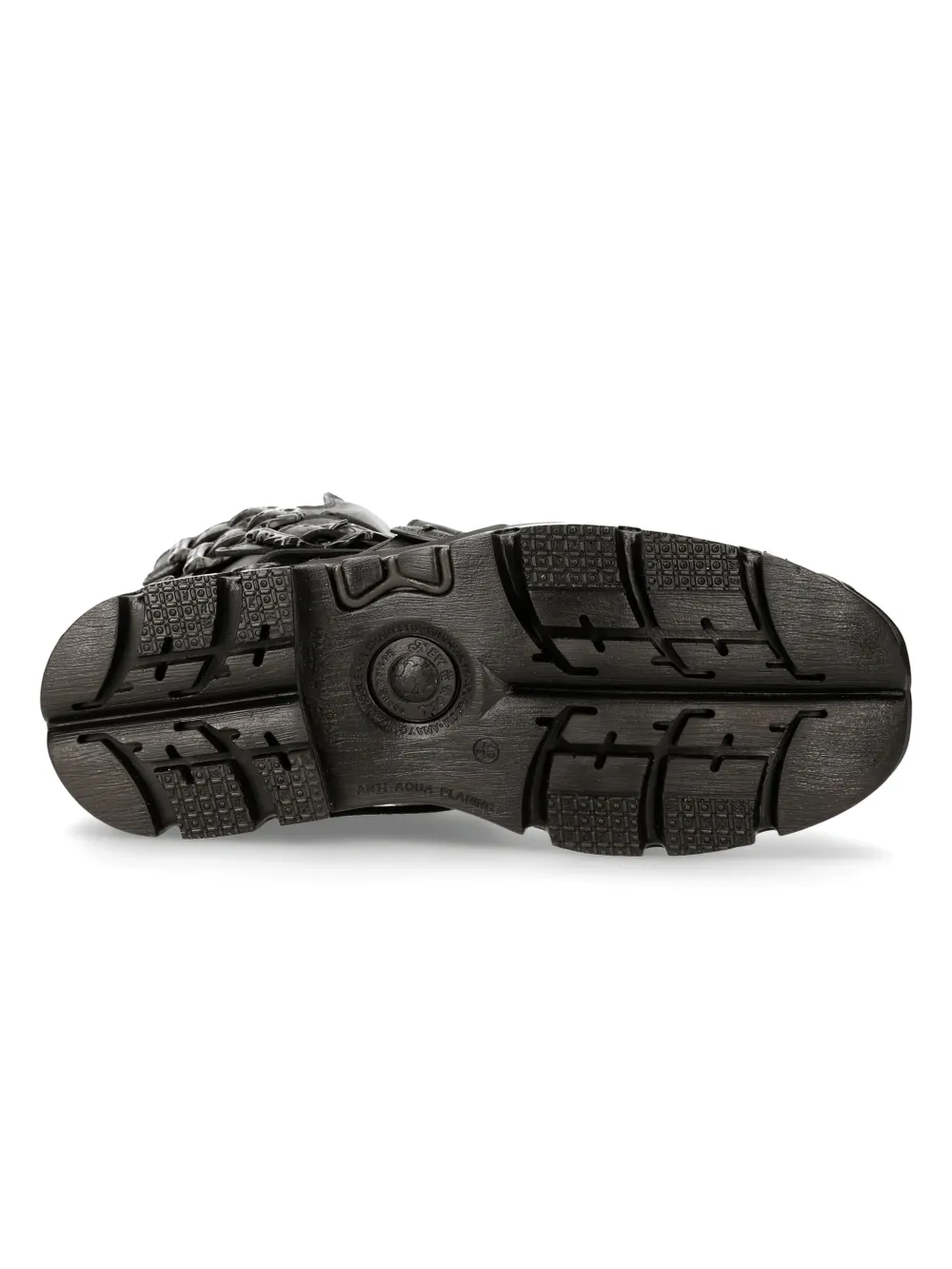 NEW ROCK Rugged Lace-Up Military Boots with Buckles