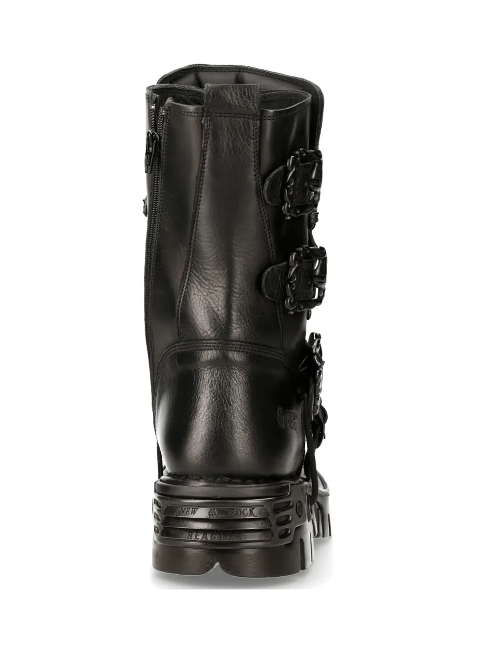 NEW ROCK Rugged Lace-Up Military Boots with Buckles