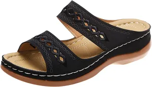 Orthopedic Slippers with Arch Support Women Orthotic Supportive Slides for Women Comfortable Sandals for Women 2025 Orthotic Sandals for Bunions Women Wide Width Black Flip Flops for Women