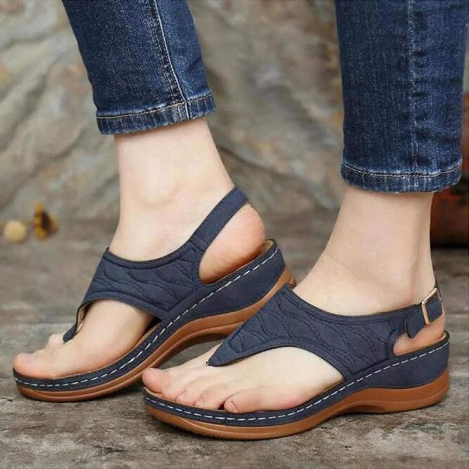 Orthopedic Slippers with Heel Back Orthopedic Women's Flat Sandals Arch Support Womens Flip Flops Orthotic Womens Slip On Wedge Sandals Comfortable High Arch Orthopedic Comfortable Ladies Sandals