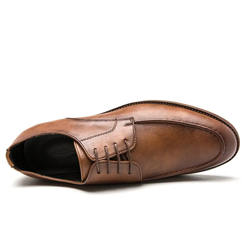 Oxfords Fashion Men Dress Shoes Elegant microfiber Leather Shoes