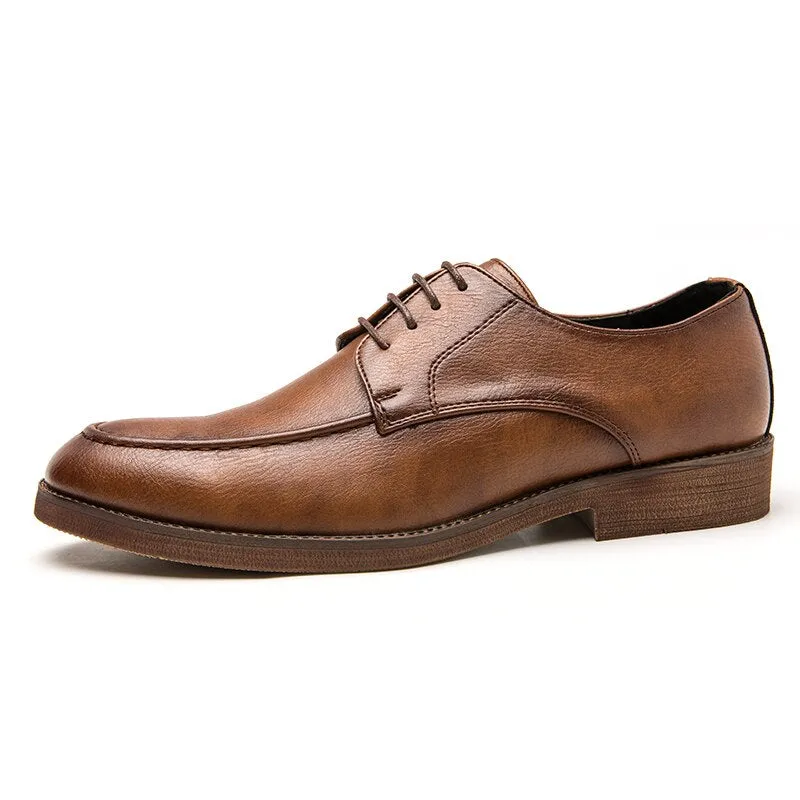Oxfords Fashion Men Dress Shoes Elegant microfiber Leather Shoes