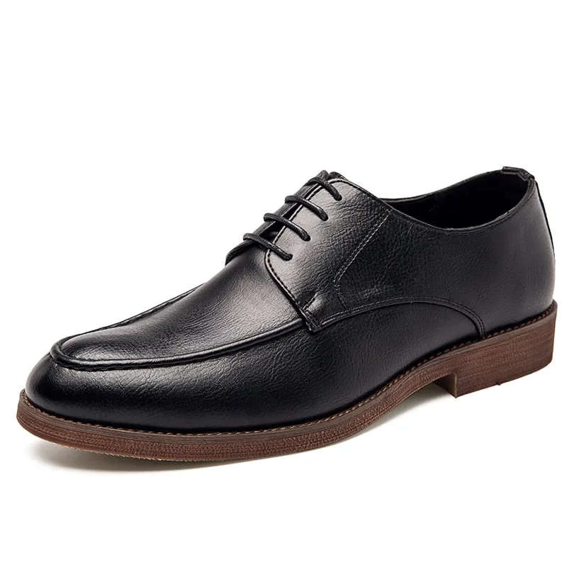 Oxfords Fashion Men Dress Shoes Elegant microfiber Leather Shoes