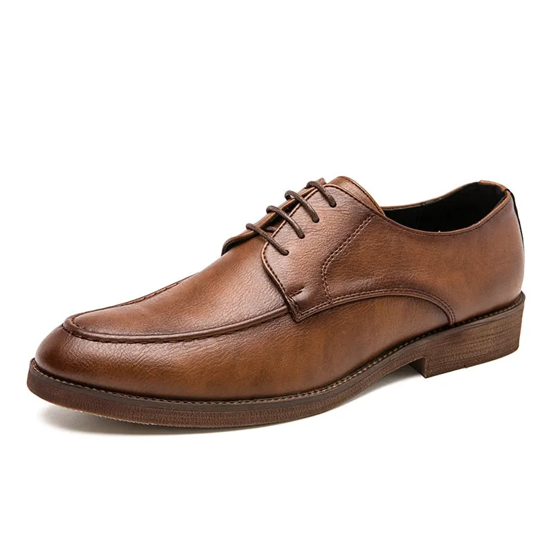 Oxfords Fashion Men Dress Shoes Elegant microfiber Leather Shoes
