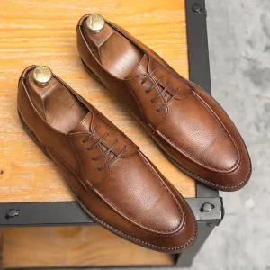 Oxfords Fashion Men Dress Shoes Elegant microfiber Leather Shoes