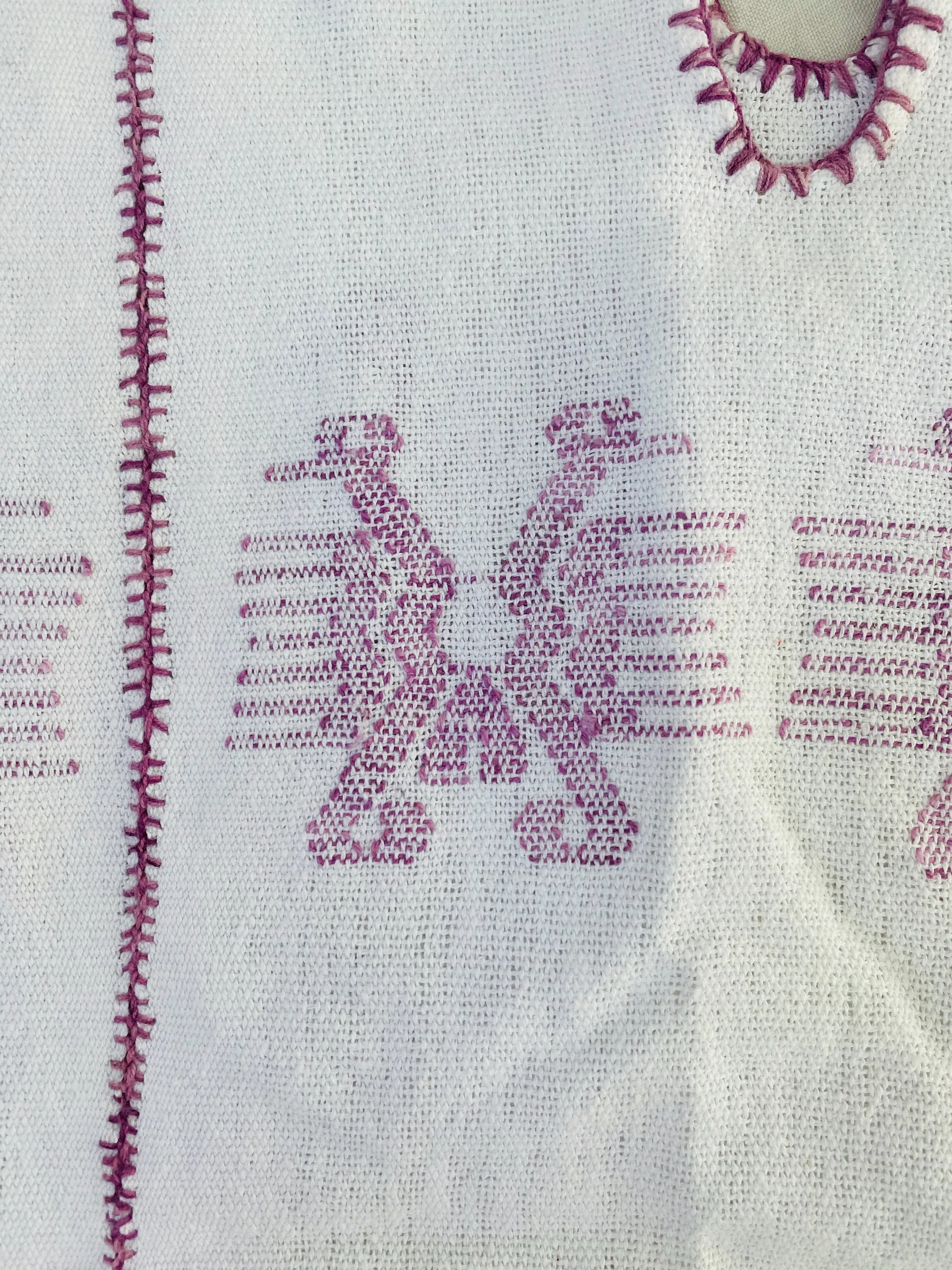Pinotepa Nacional Huipil. Purpura Caracol Snail Dye. Oaxaca, Mexico.