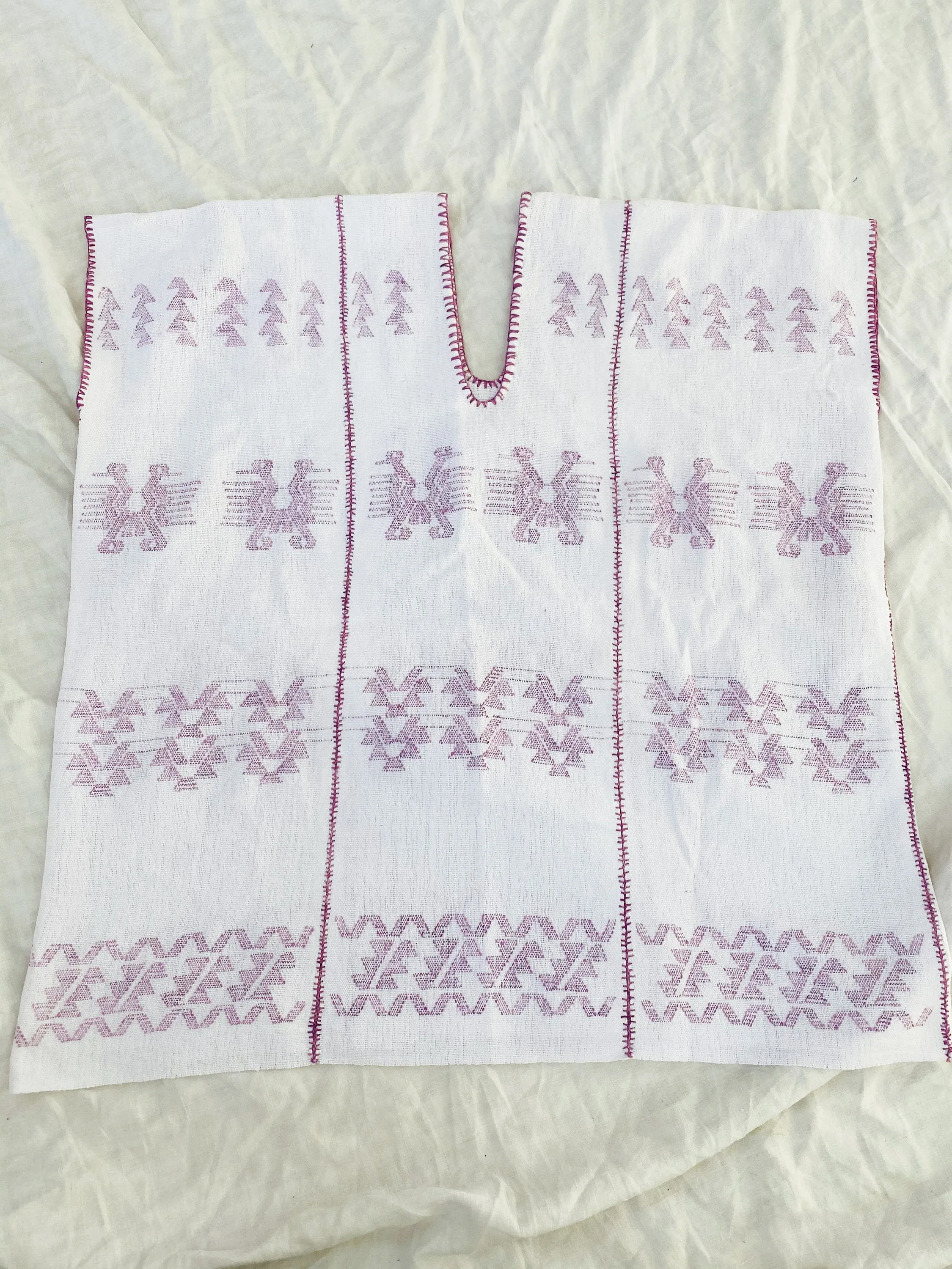 Pinotepa Nacional Huipil. Purpura Caracol Snail Dye. Oaxaca, Mexico.