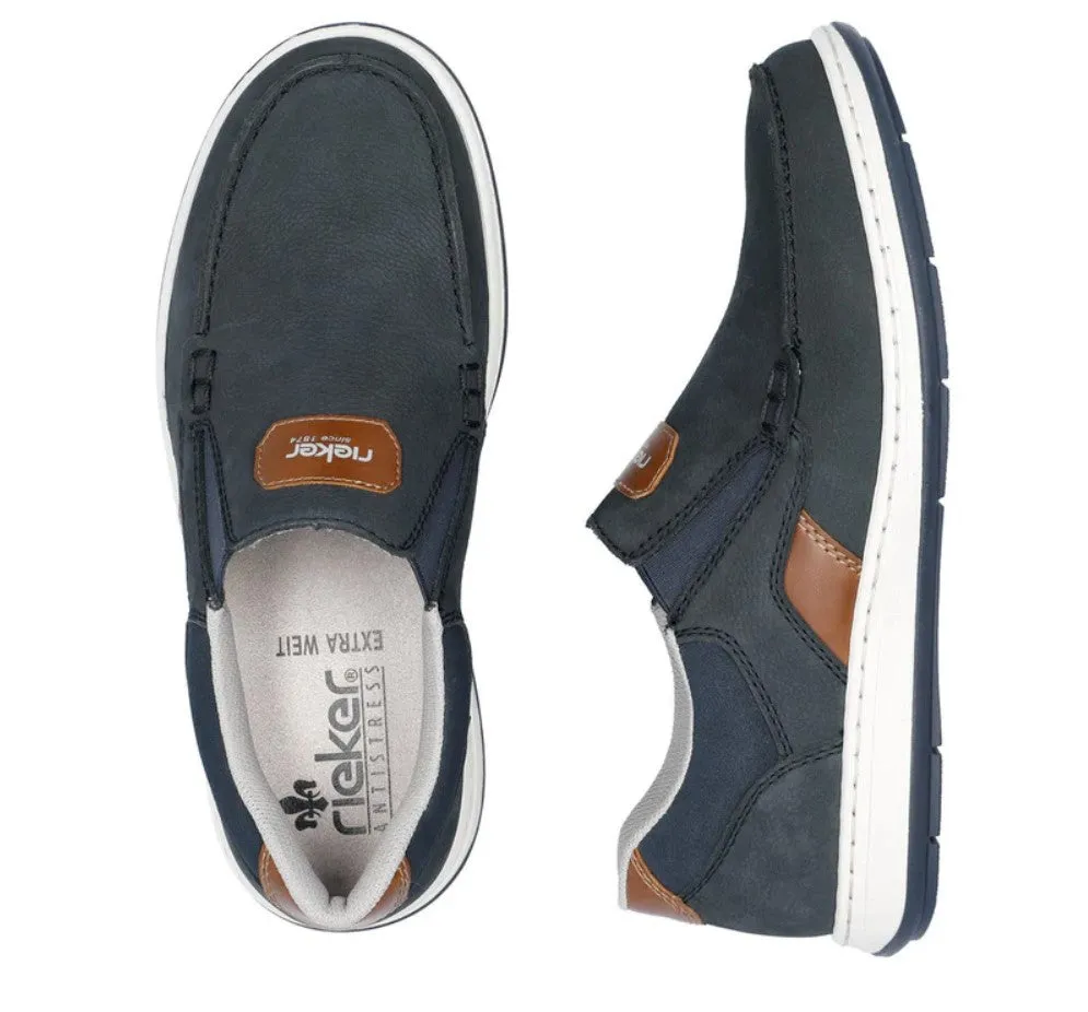 Rieker Mens Shoe Extra Wide 17368-14 Blue