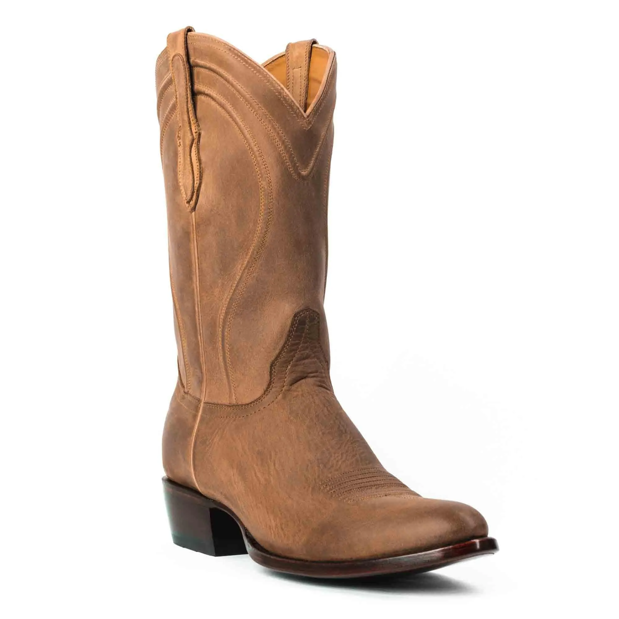 Rujo Boots Men's The Vance Tan Rock Ranch Calfskin Boots