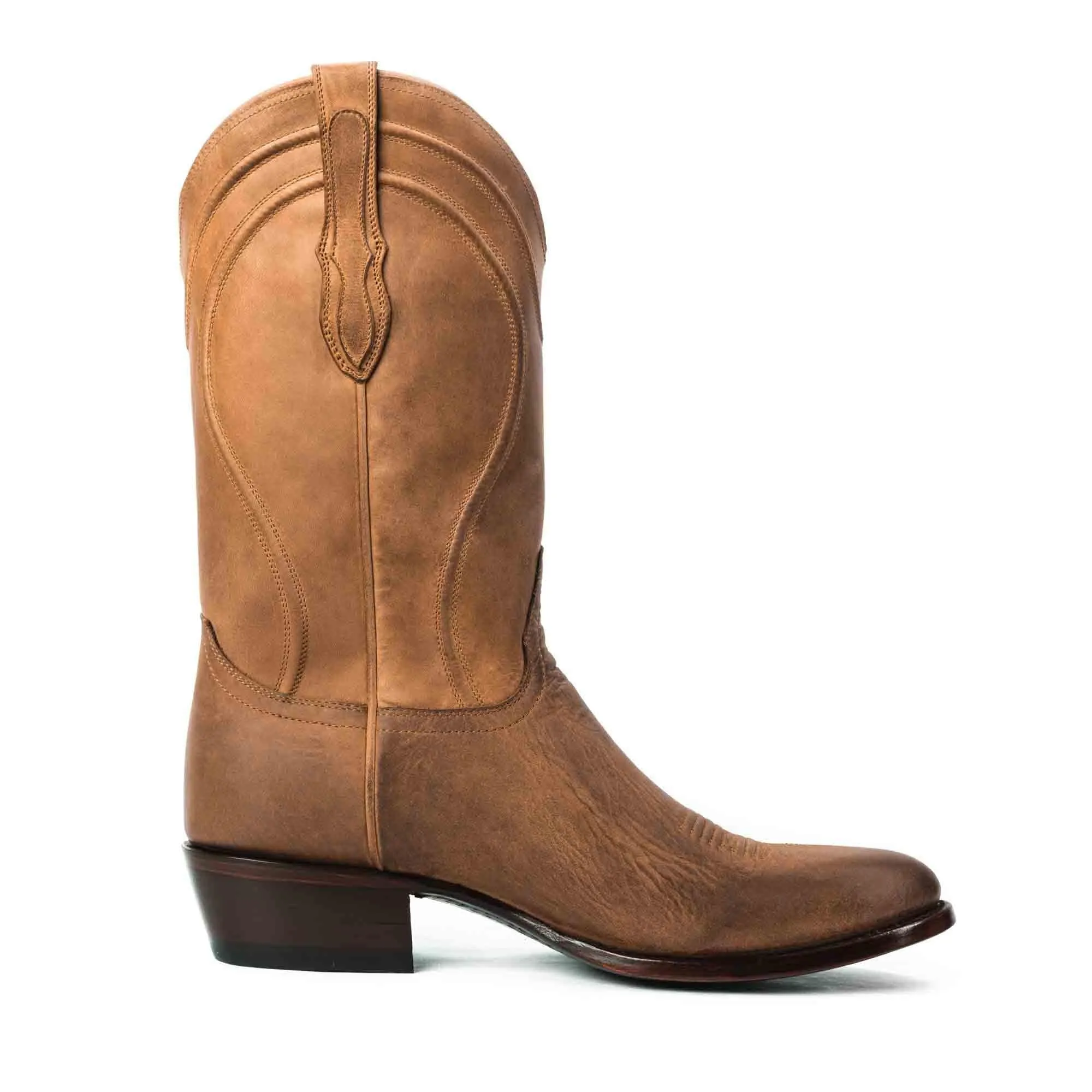 Rujo Boots Men's The Vance Tan Rock Ranch Calfskin Boots