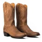 Rujo Boots Men's The Vance Tan Rock Ranch Calfskin Boots