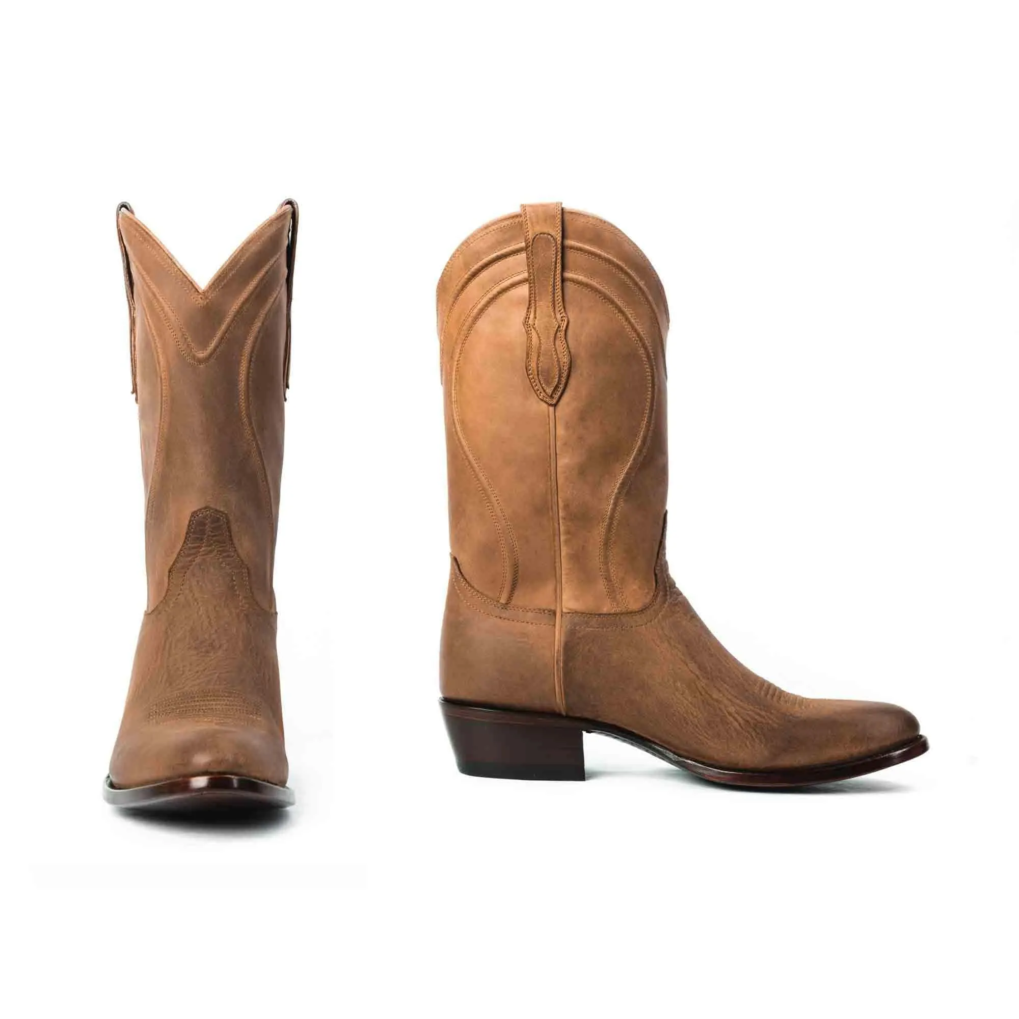 Rujo Boots Men's The Vance Tan Rock Ranch Calfskin Boots