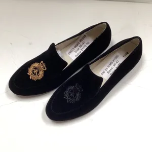 SALE FW24 Boutaccelli Capri Velvet Crest Embroidery Front Slip On