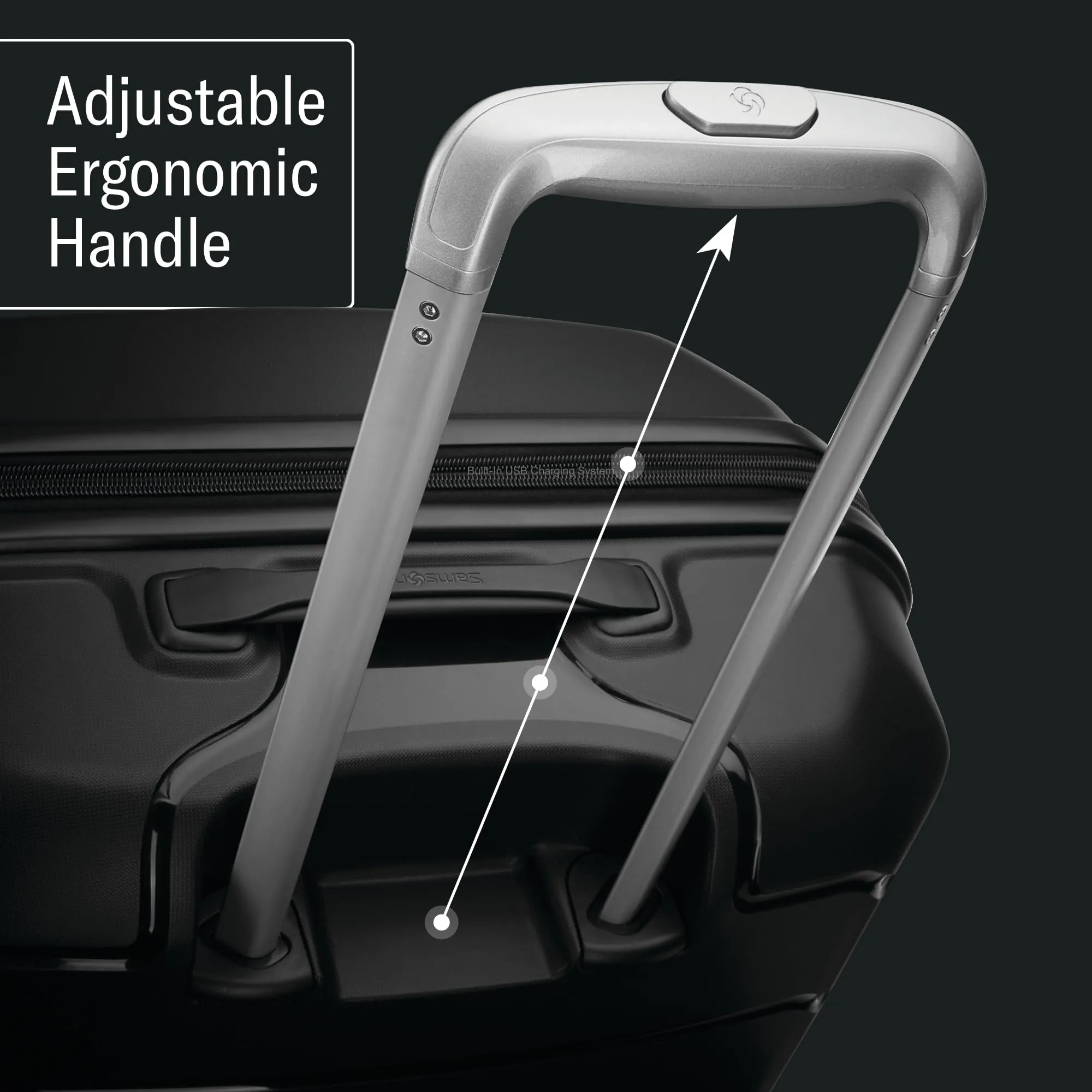 Samsonite Freeform 21-Inch Hardside Carry-On Luggage with Spinner Wheels - Hardshell Carry-On Suitcase - TSA, Airline-Approved - Expandable Hard Shell, Smooth Rolling Wheels for Lightweight Travel