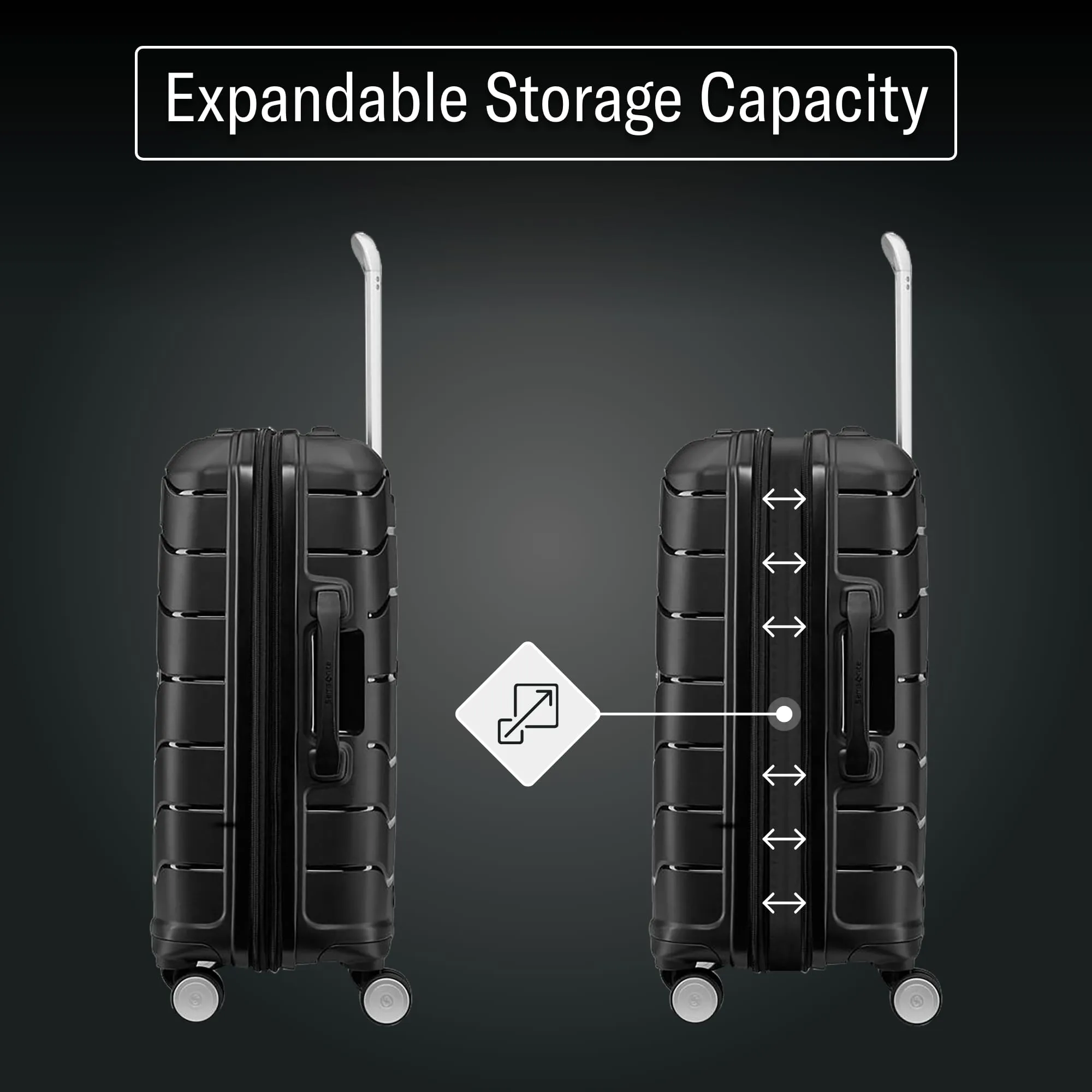 Samsonite Freeform 21-Inch Hardside Carry-On Luggage with Spinner Wheels - Hardshell Carry-On Suitcase - TSA, Airline-Approved - Expandable Hard Shell, Smooth Rolling Wheels for Lightweight Travel