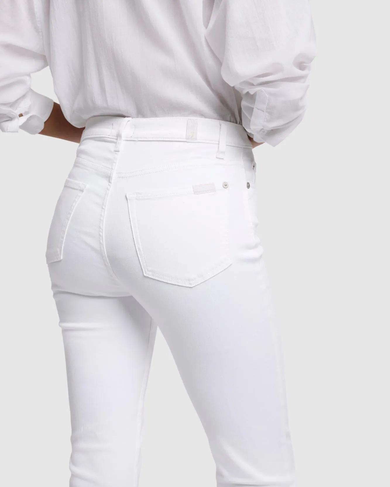 Slim Illusion High Waist Slim Kick in Luxe White