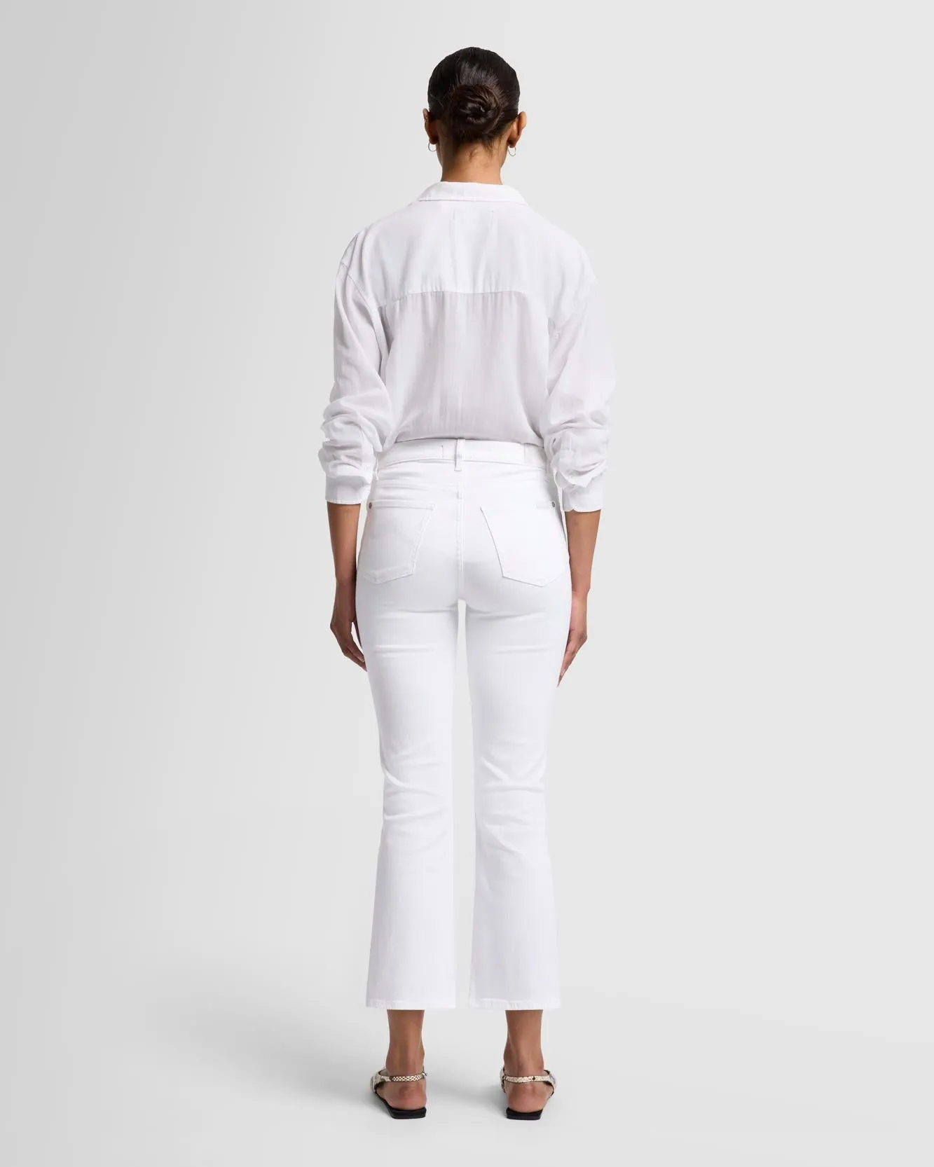 Slim Illusion High Waist Slim Kick in Luxe White