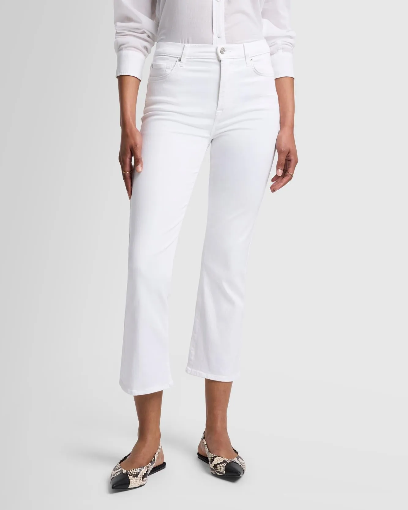 Slim Illusion High Waist Slim Kick in Luxe White