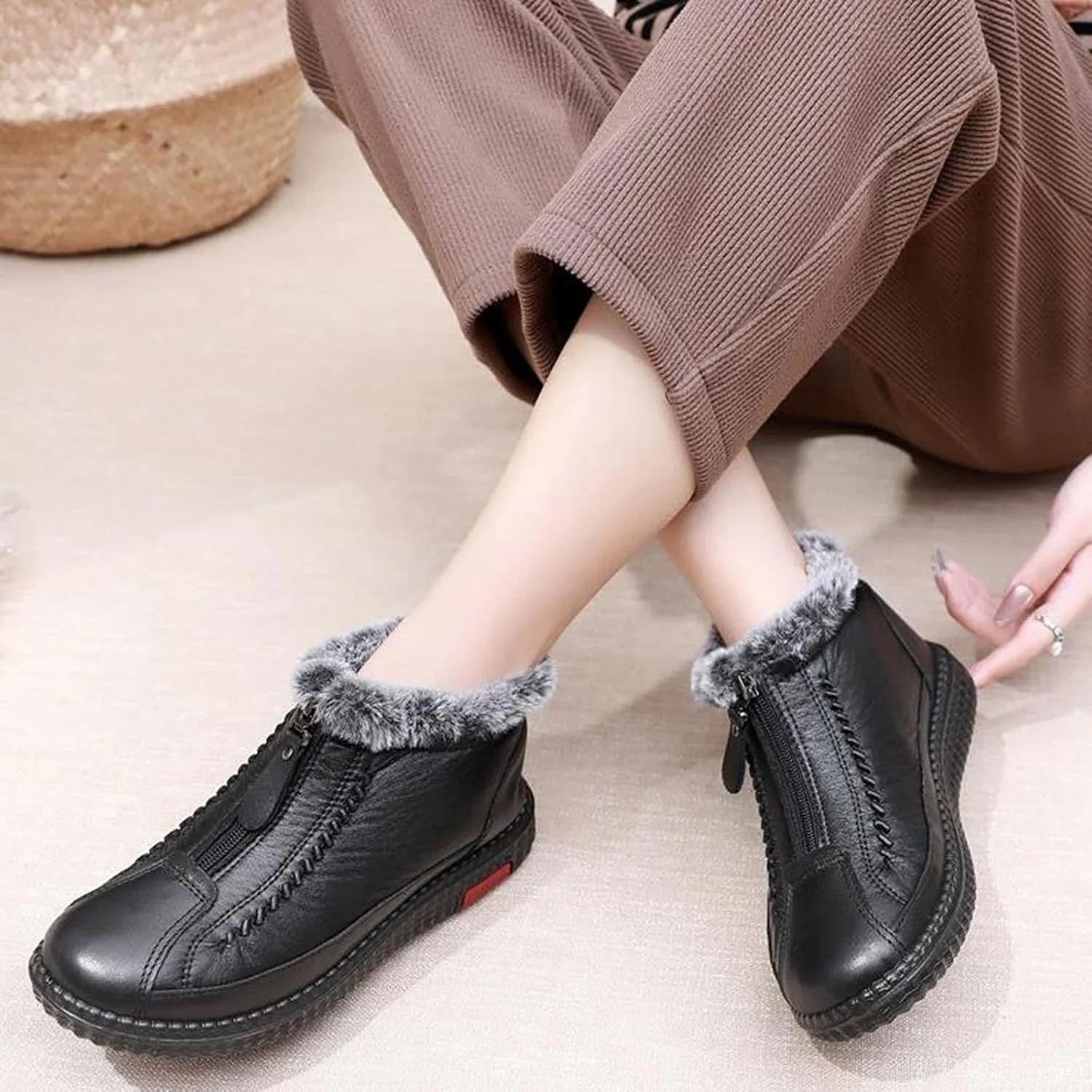 Slip on Winter Boots for Women Wide Width Winter Boots Waterproof Women Wide Winter Boots for Women Waterproof Wide Feet Boots for Snowshoeing Botas De Nieve Invierno De Mujeres CModo & CLido