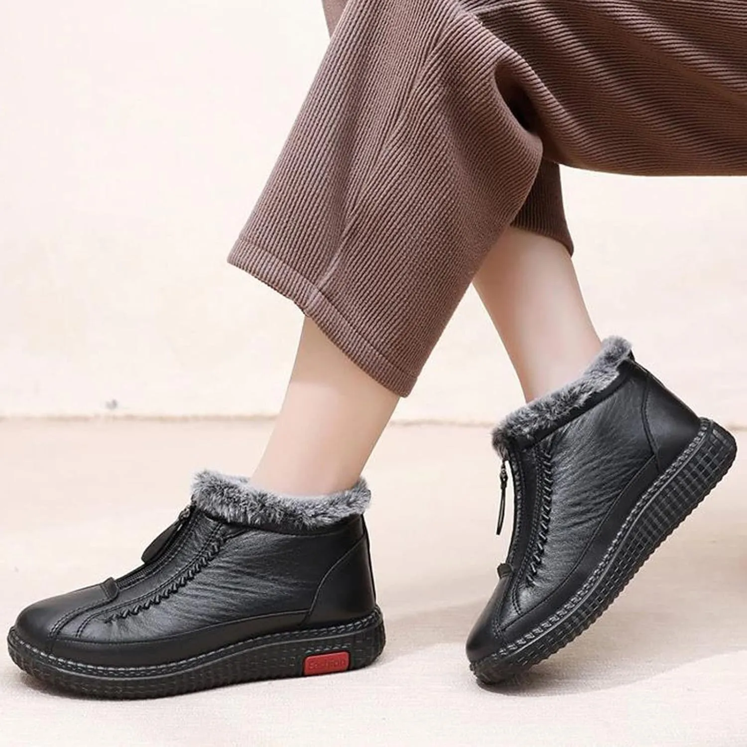 Slip on Winter Boots for Women Wide Width Winter Boots Waterproof Women Wide Winter Boots for Women Waterproof Wide Feet Boots for Snowshoeing Botas De Nieve Invierno De Mujeres CModo & CLido
