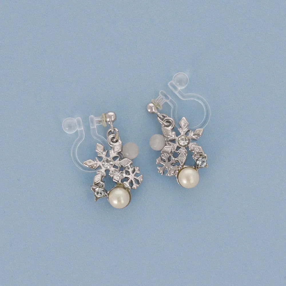 Snowflake Cluster Invisible Clip Ons