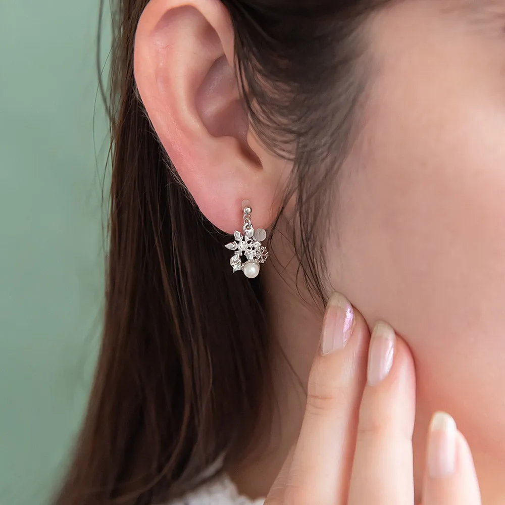 Snowflake Cluster Invisible Clip Ons