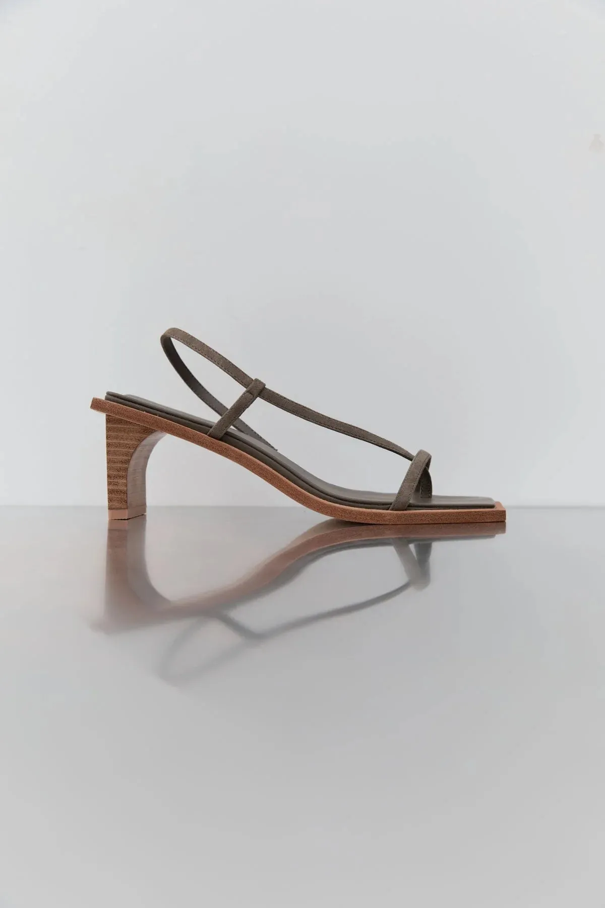 Suede Strap Heel - Kelp