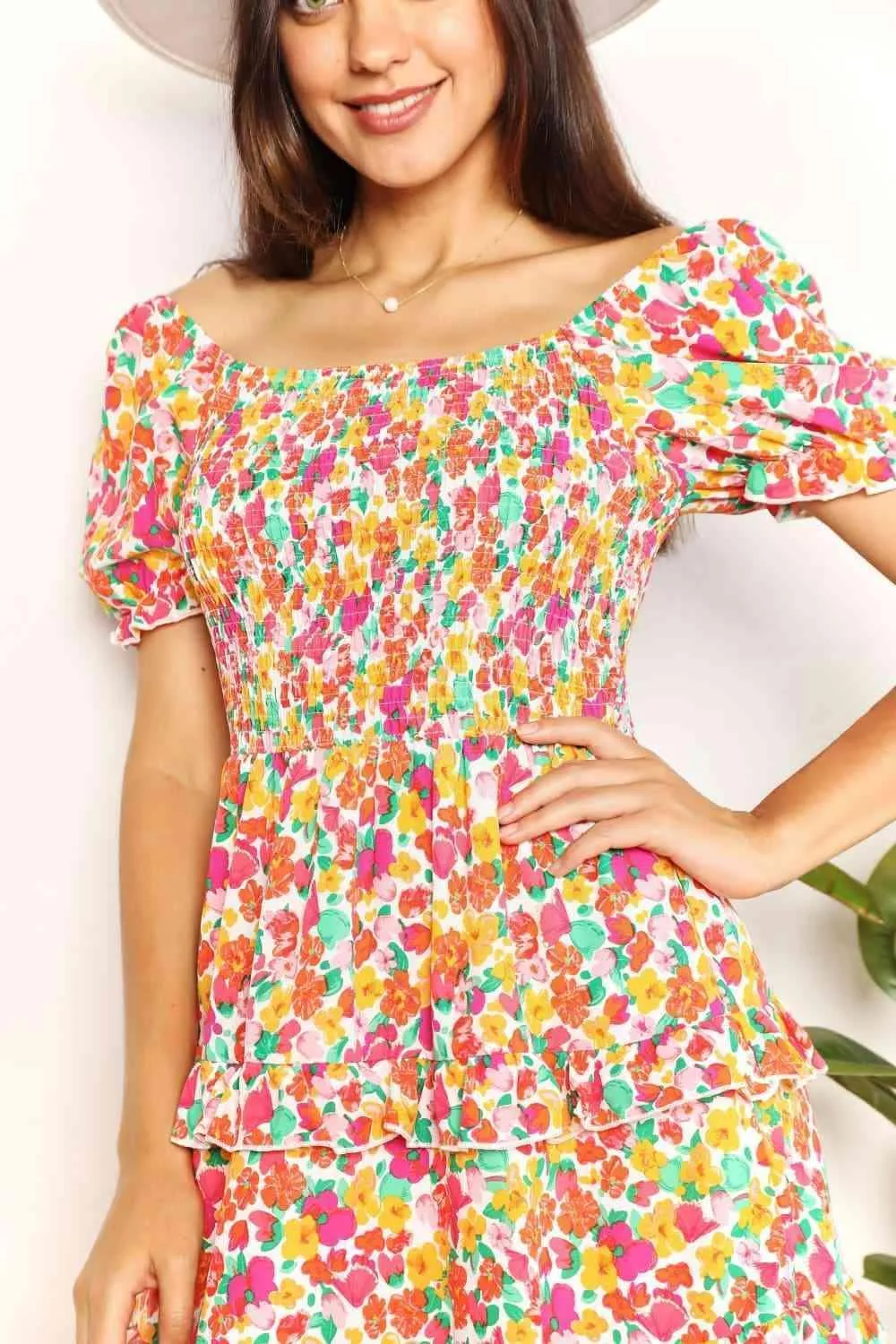 Sweet Summer Off The Shoulder Floral Mini Dress