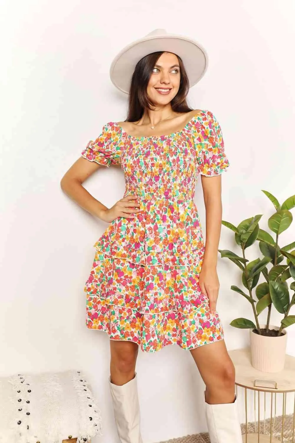 Sweet Summer Off The Shoulder Floral Mini Dress