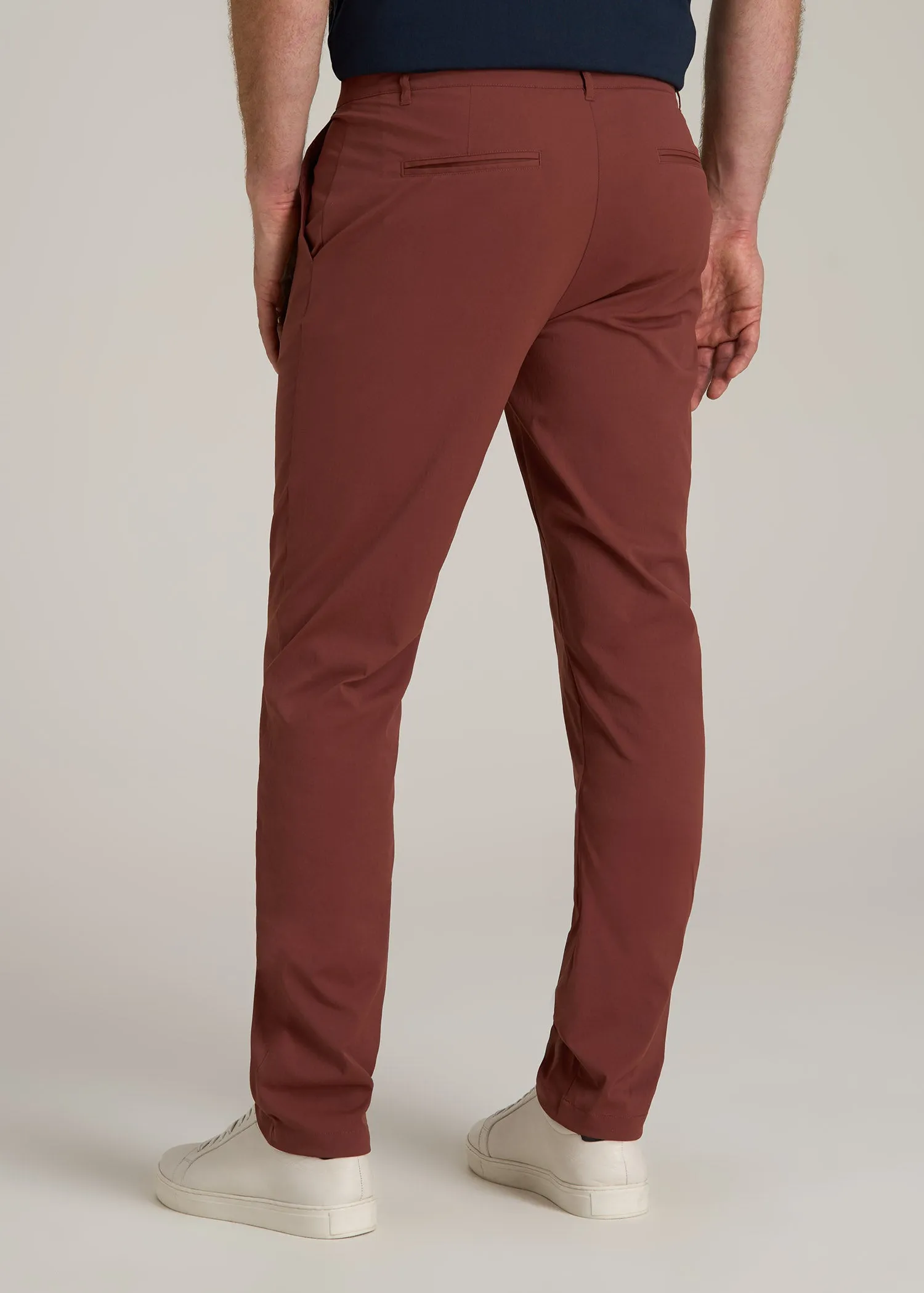 TAPERED FIT Traveler Chino Pants for Tall Men in Intense Rust