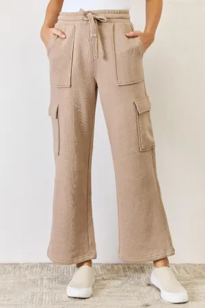 Urban Flair Drawstring Cargo Wide Leg Pants