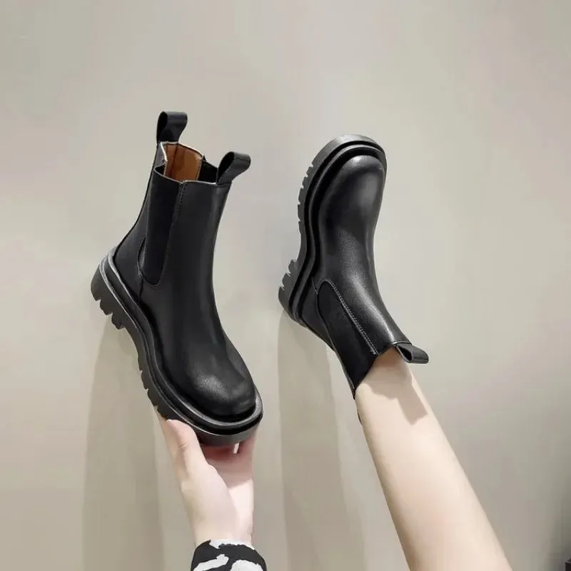 Valentina Noir Elite Thick Sole Boots