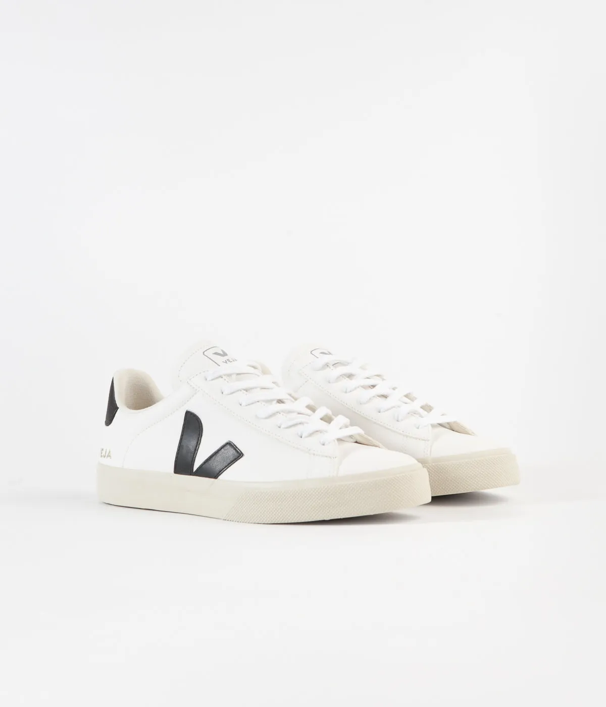 Veja Womens Campo Chromefree Shoes - Extra White / Black