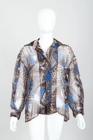 Wax Print Organza Blouse