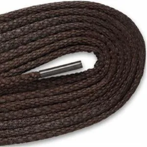 Waxed Thin Round Dress Laces - Brown (2 Pair Pack) Shoelaces