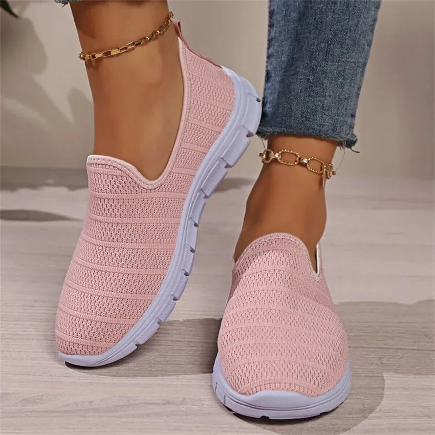 Women Flat Slip on White Shoes Woman Lightweight White Sneakers Summer Autumn Casual Chaussures Femme Basket Flats Shoes