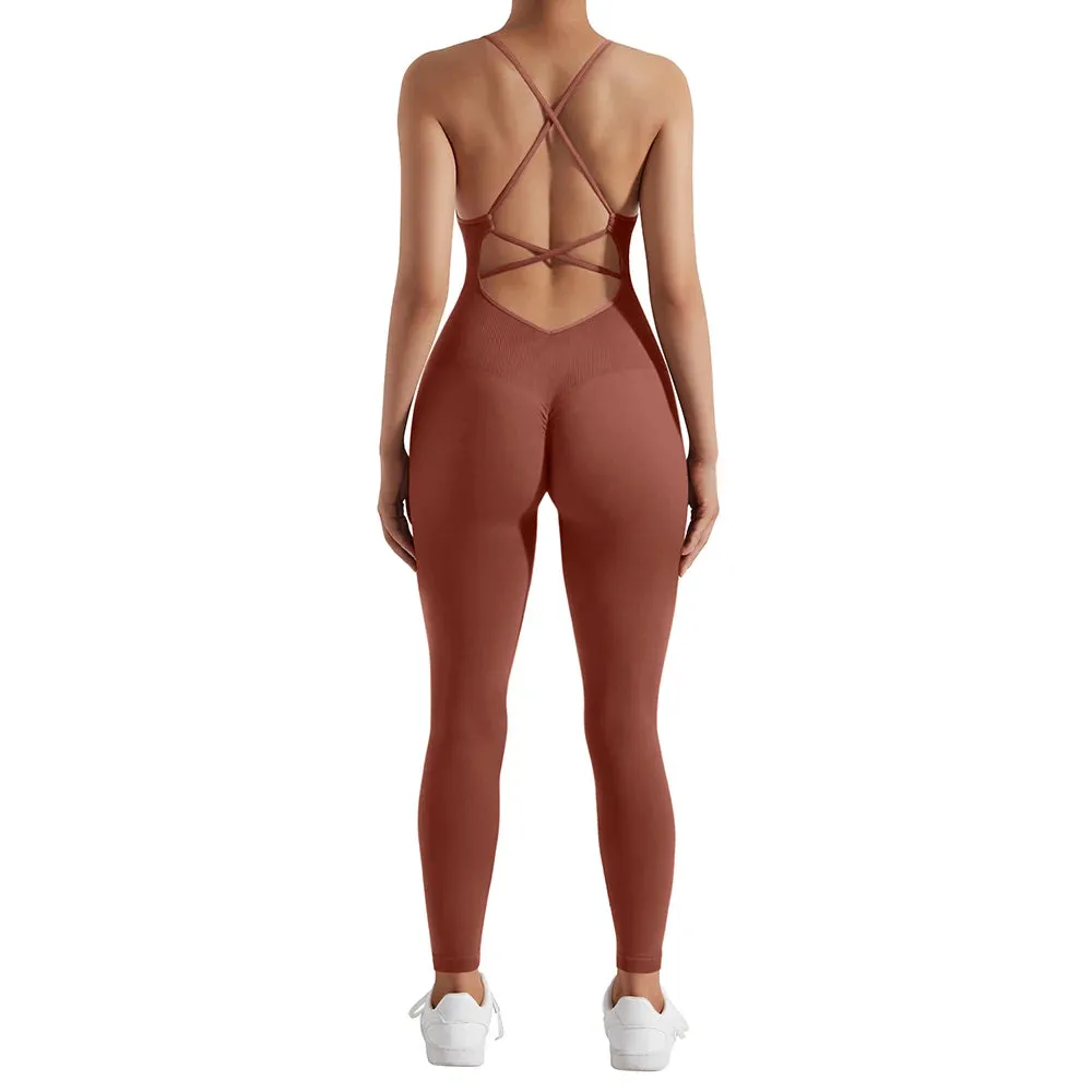 Women Jumpsuit Rompers Spring Summer Sleeveless Backless Bodycon