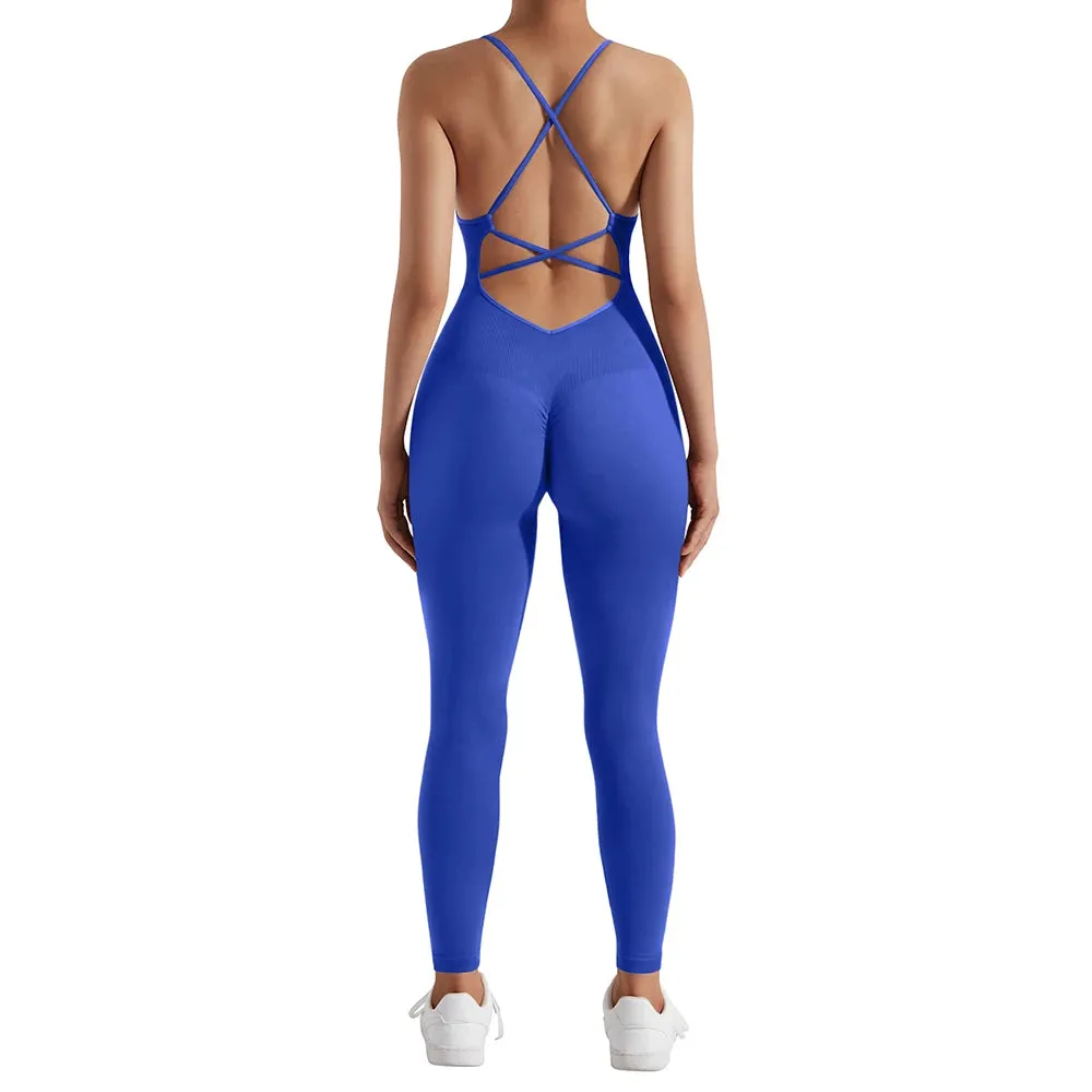 Women Jumpsuit Rompers Spring Summer Sleeveless Backless Bodycon