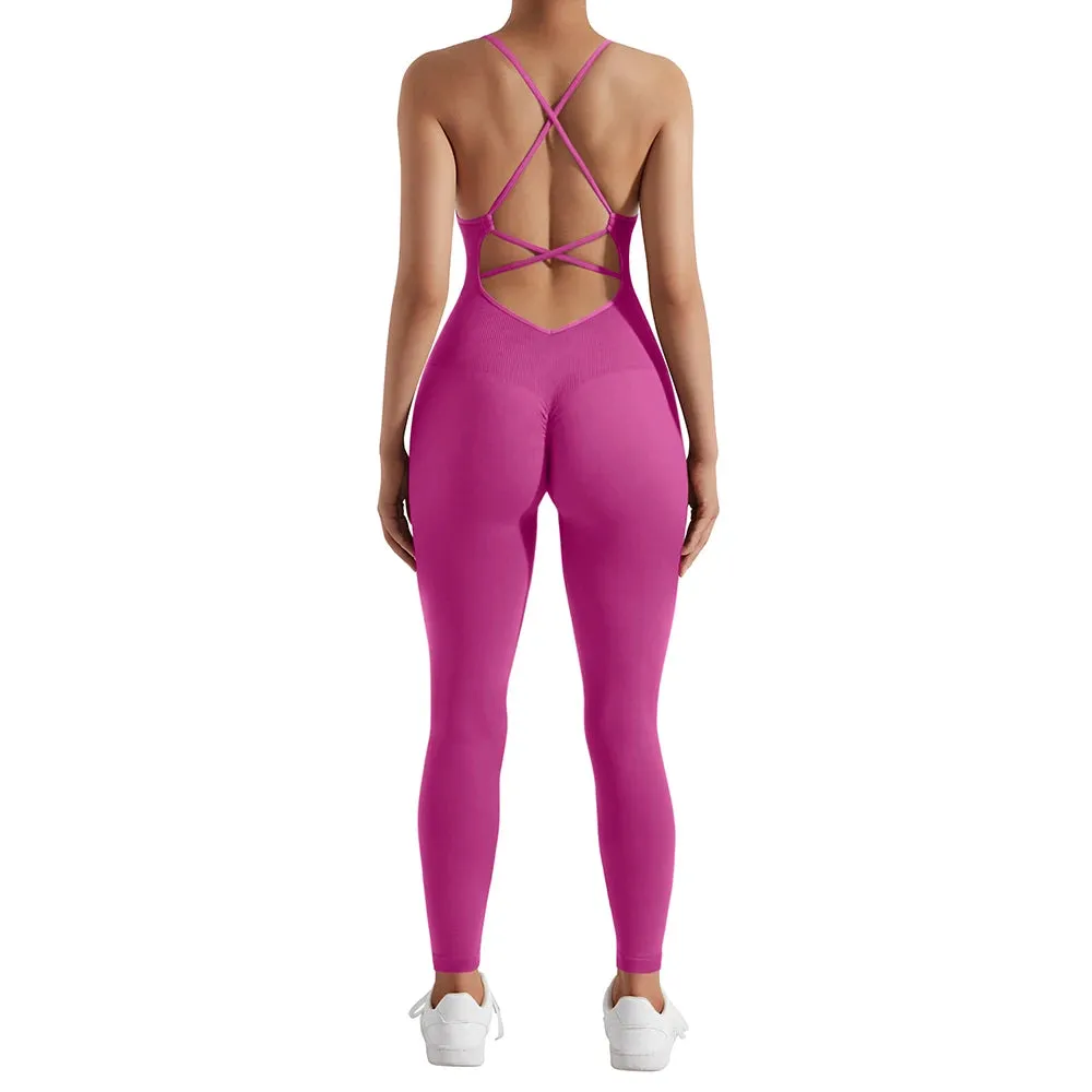 Women Jumpsuit Rompers Spring Summer Sleeveless Backless Bodycon