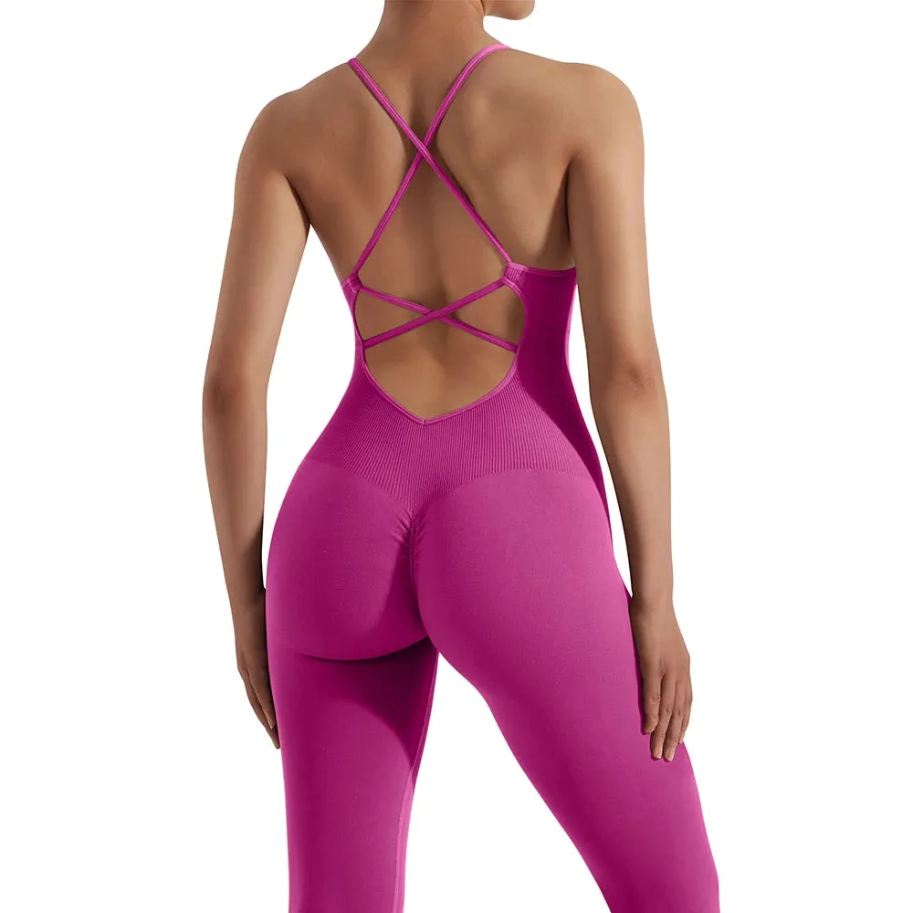 Women Jumpsuit Rompers Spring Summer Sleeveless Backless Bodycon